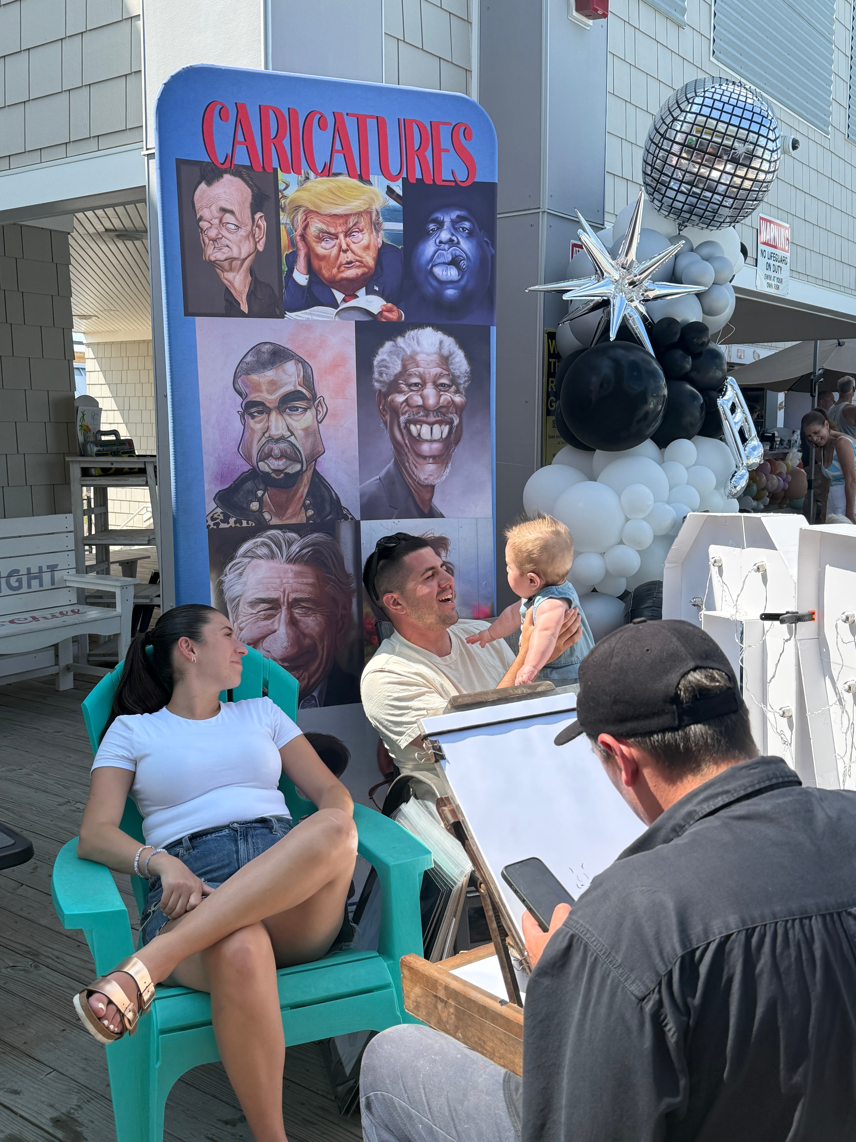 Caricature artist at a member event